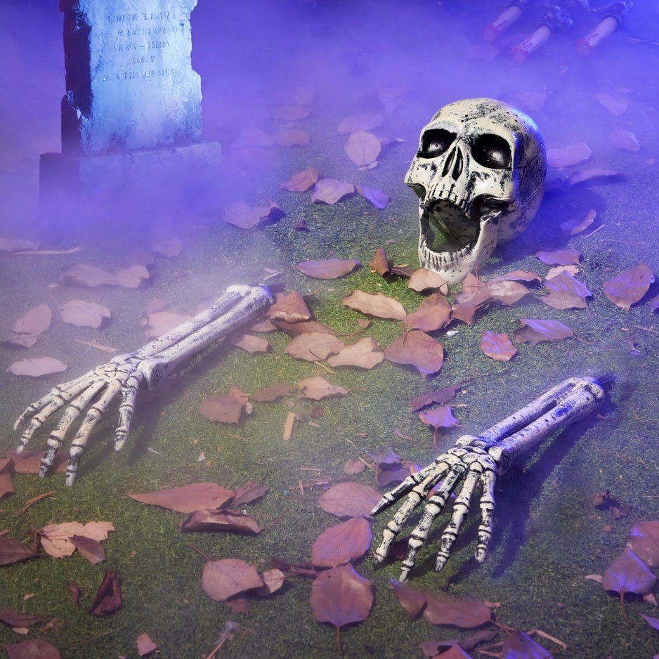 Halloween Skeleton Decorations Outdoor, Realistic Looking Skeleton Yard Stakes