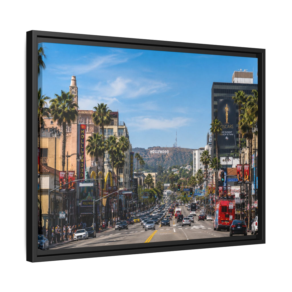 Hollywood Boulevard Matte Canvas Print — Framed Wall Art