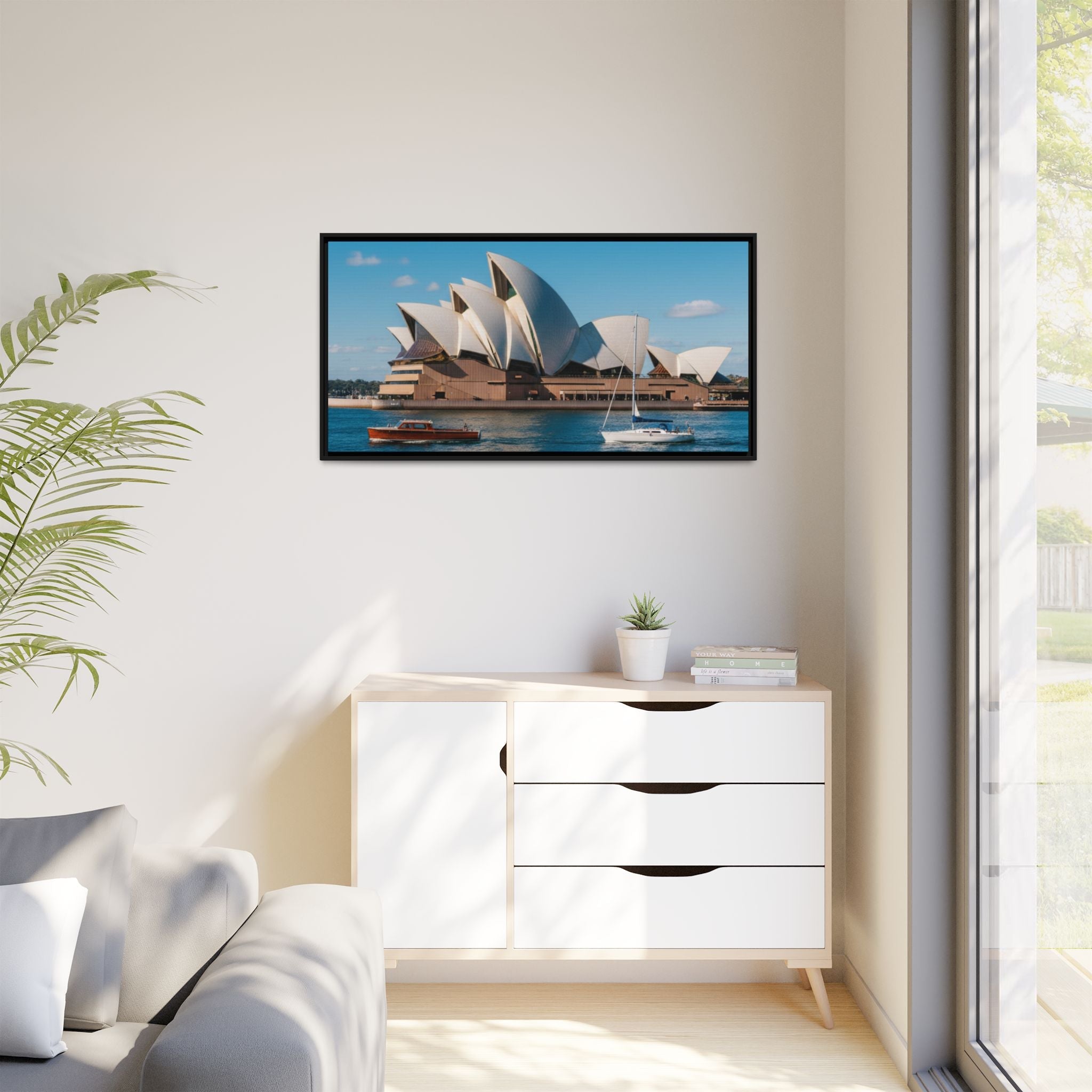 Australia Sydney Opera House Framed Canvas Print — Beautiful Picture