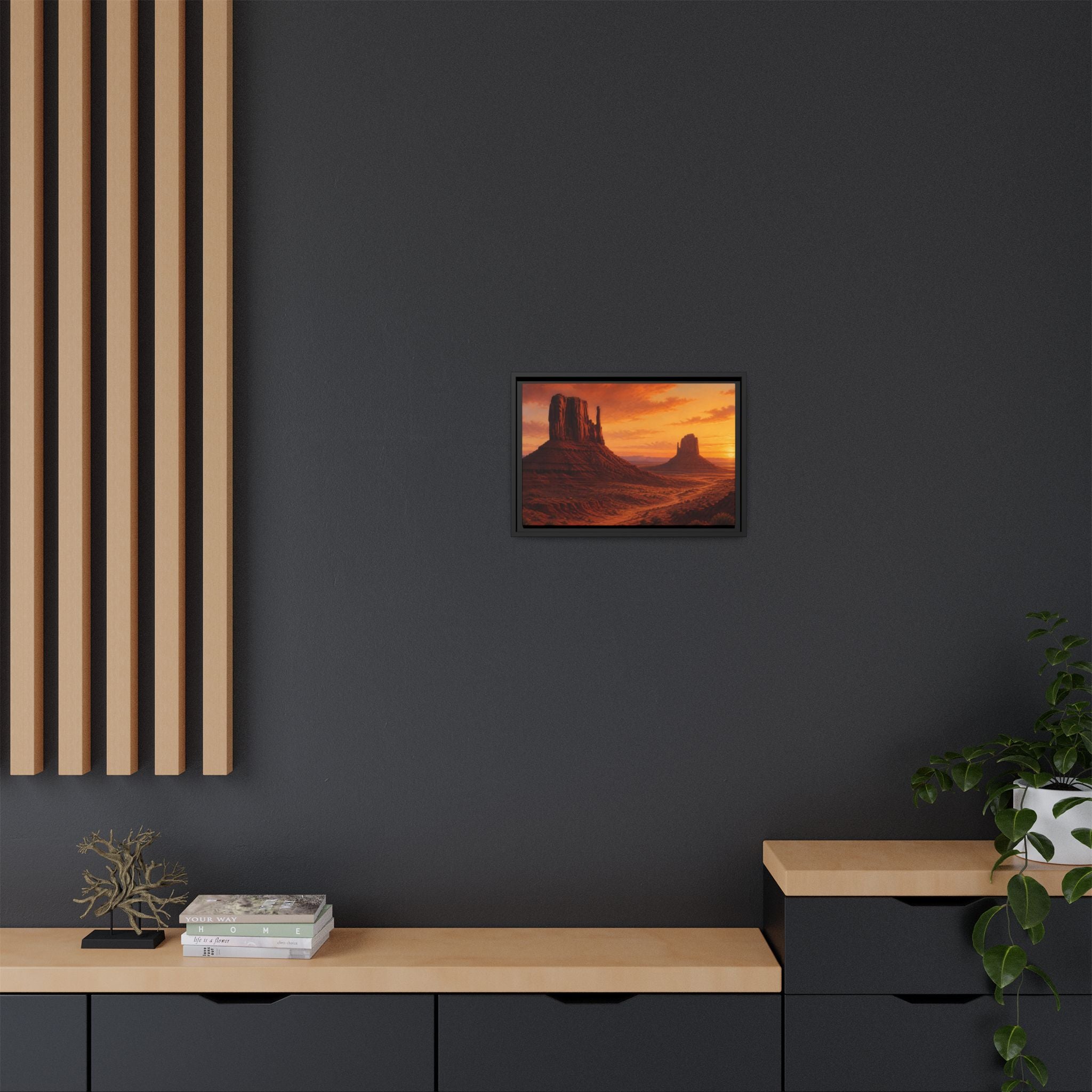 Monument Valley Sunset Canvas Wall Art Print Ready to Hang