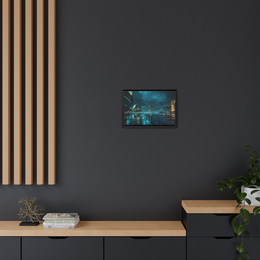 Sydney Harbor Night Canvas Wall Art Print Ready to Hang