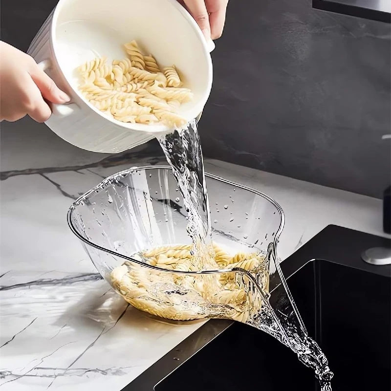 Fruit Vegetable Sink Drain Strainer Multifunctional Organizer Container Rice Bowl Colander Sink Washing Basket Home Organizer