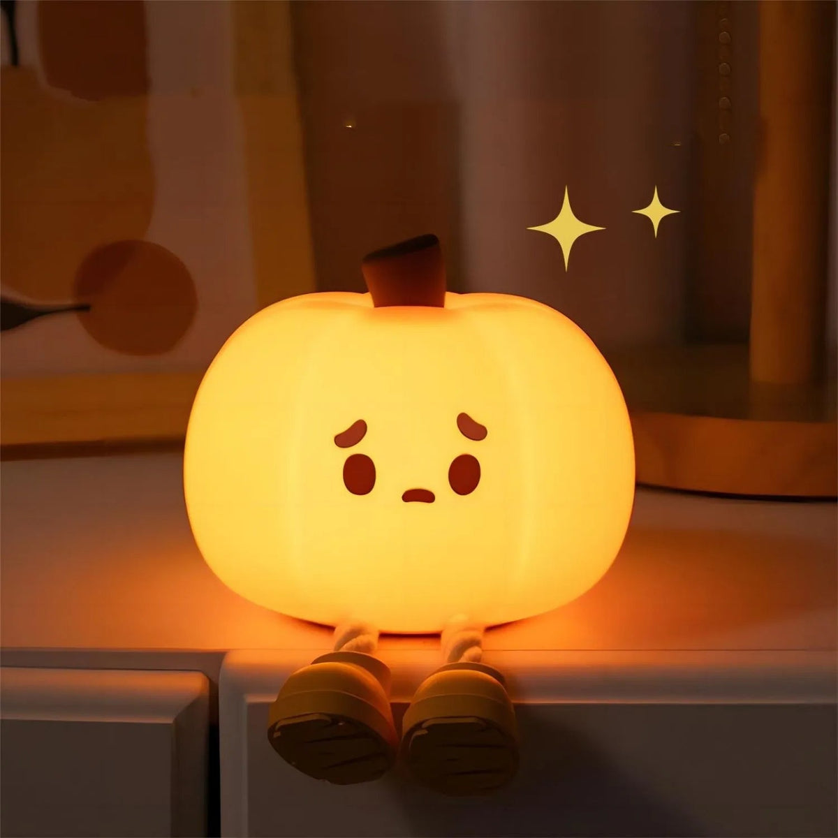 Home Decor Halloween Pumpkin Night Light Cute Soft Silicone Lamp Touch Dimmable
