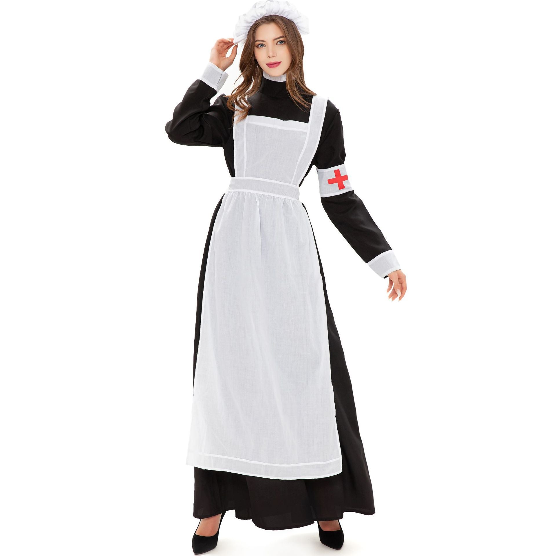 Halloween costume cosplay maid dress