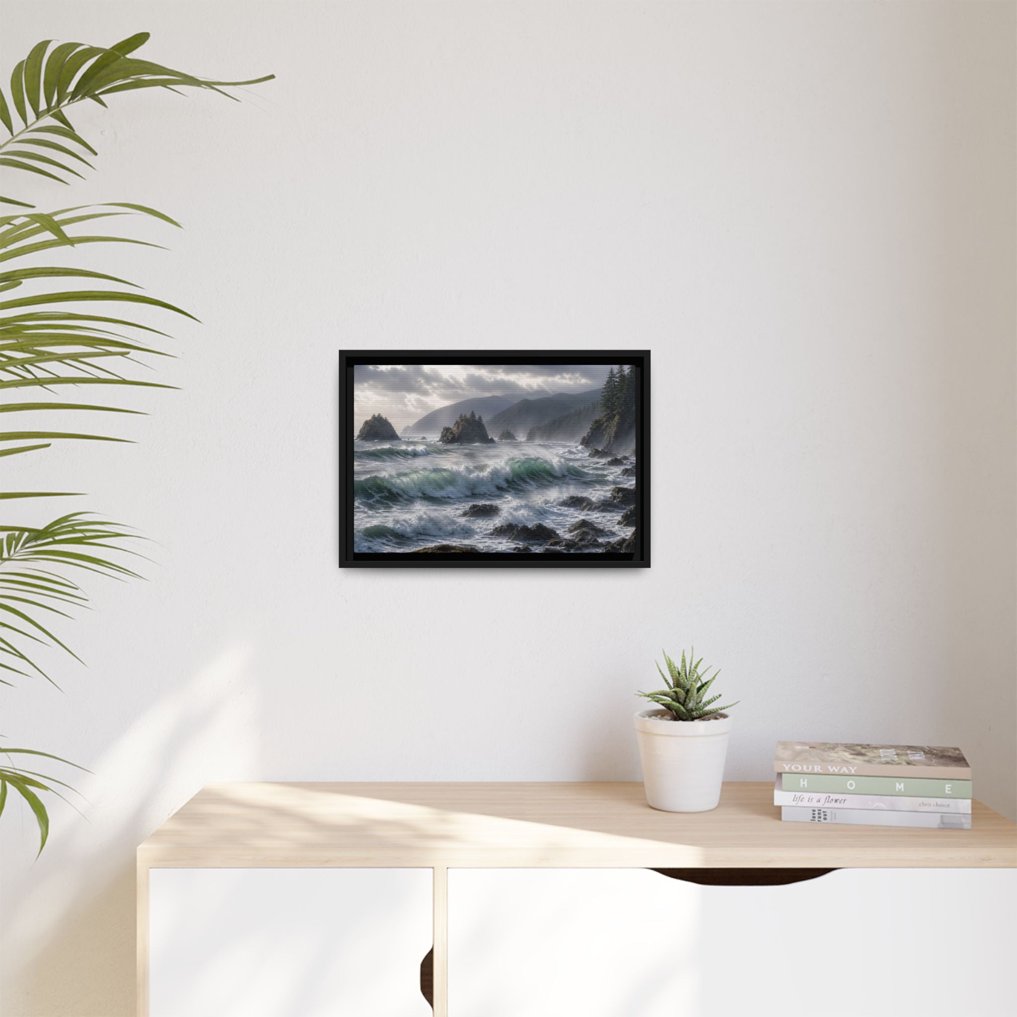 Oregon Coast Waves Canvas Wall Art Print Ready to Hang