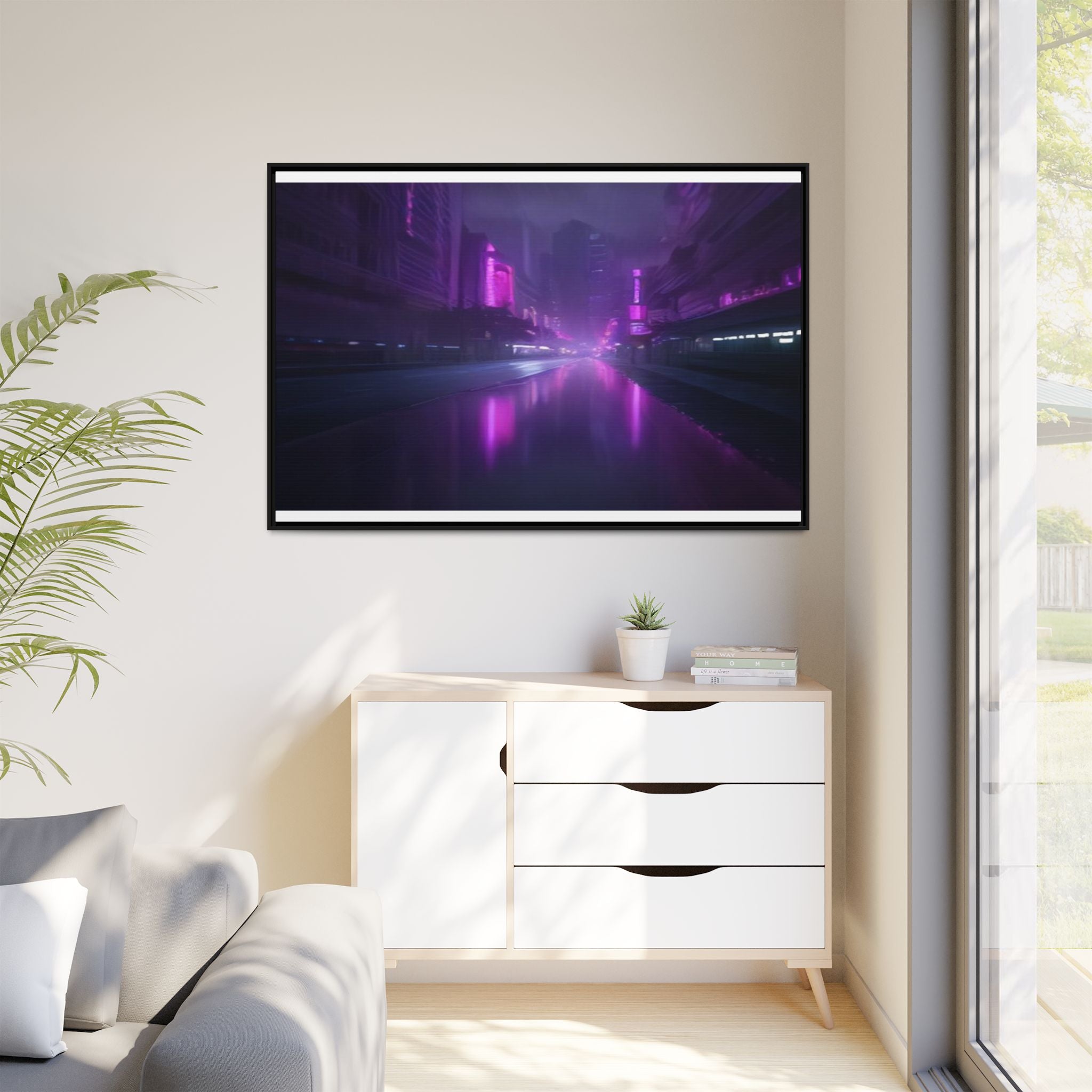 Las Vegas Neon Night Canvas Wall Art Print Ready to Hang