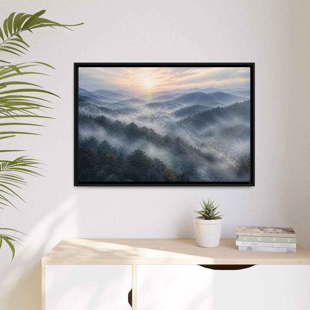 Smoky Mountains Mist Canvas Wall Art Print Ready to Hang