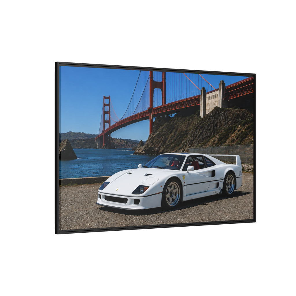 Ferrari F40 1987 Canvas Print — Golden Gate Bridge - Stunning Photo