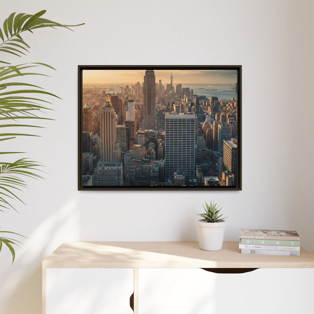 New York City Skyline at Sunset - Framed Art