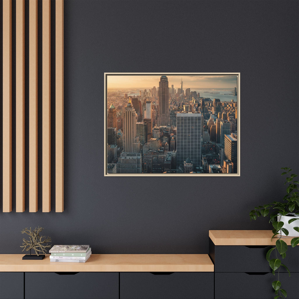 New York City Skyline at Sunset - Framed Art