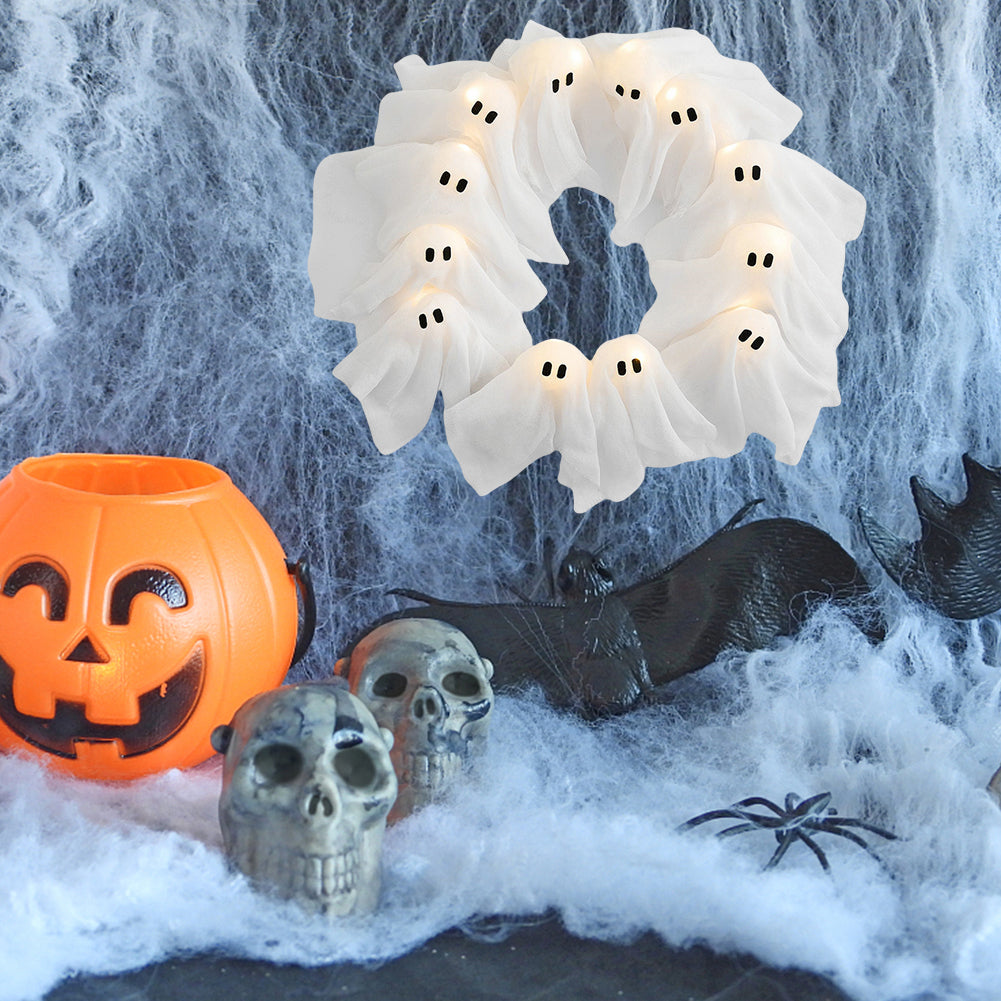 Halloween Decorations Ghost Wreath Cute Ghost Halloween Door Sign For Door