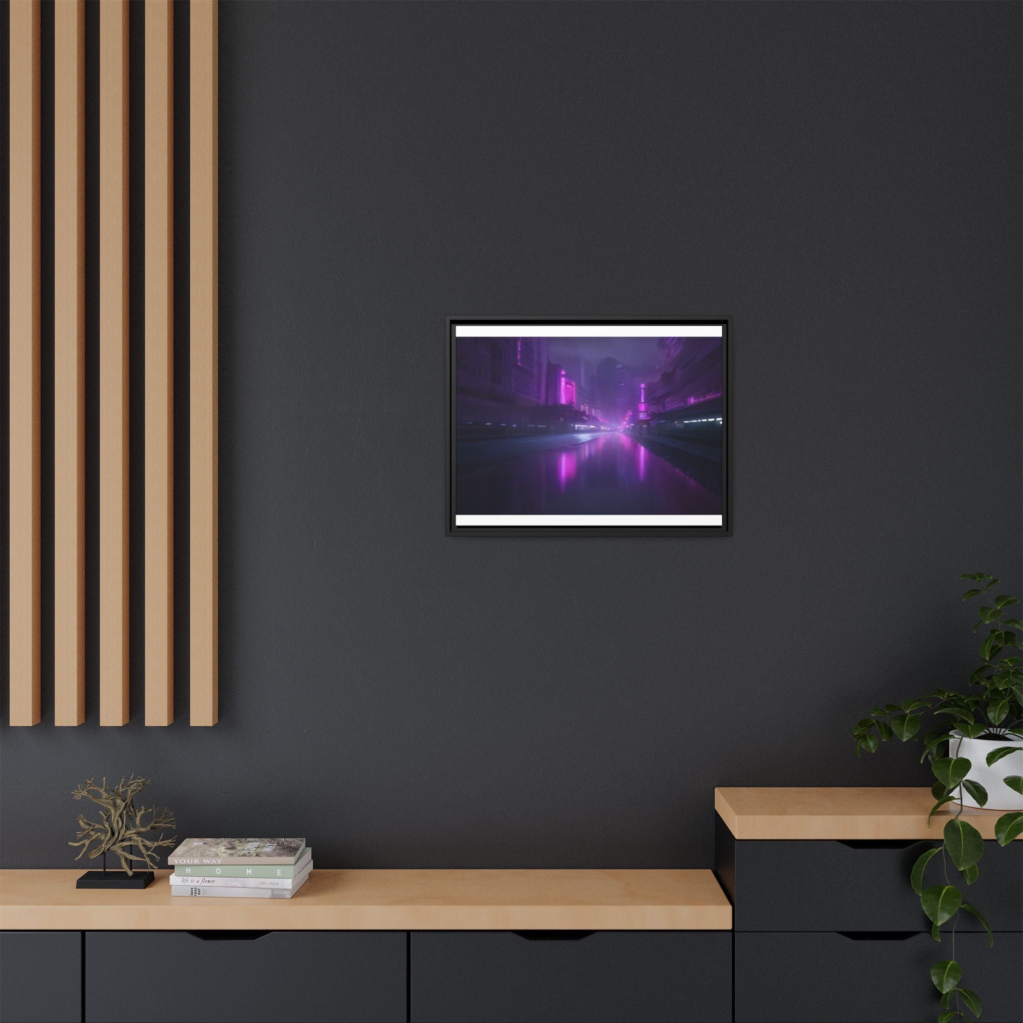 Las Vegas Neon Night Canvas Wall Art Print Ready to Hang