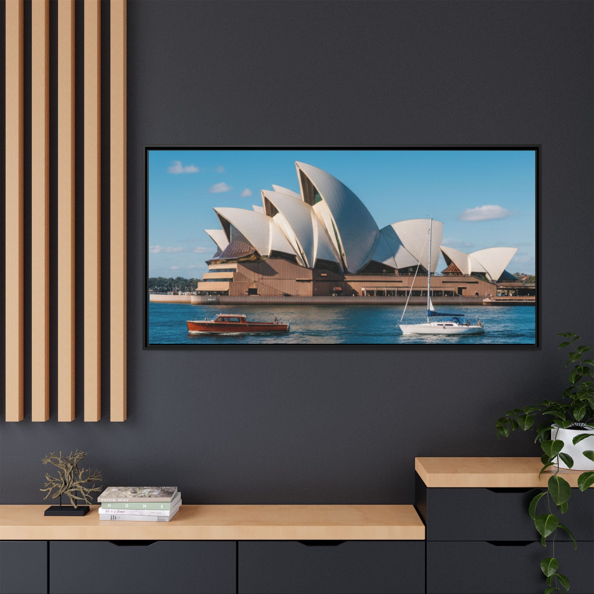 Australia Sydney Opera House Framed Canvas Print — Beautiful Picture