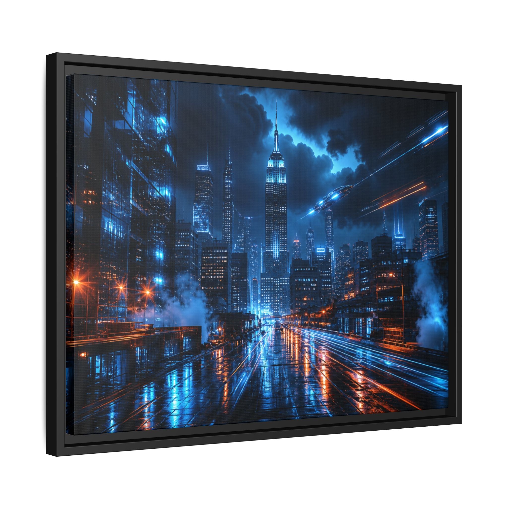 New York City Night Canvas Wall Art Print Ready to Hang
