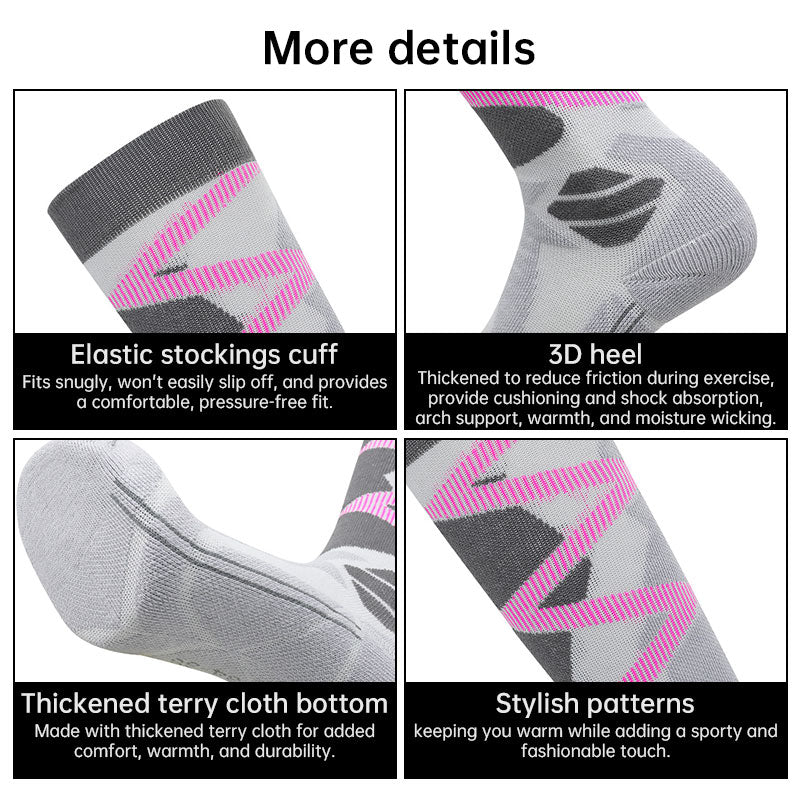 Thermal Merino Wool Socks for Skiing & Hiking - Warm, Moisture-Wicking, Anti-Slip for Men & Women