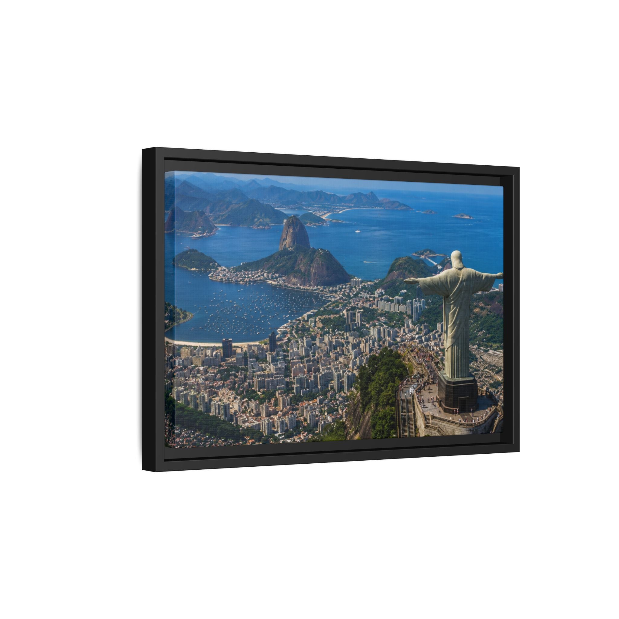 Rio de Janeiro Matte Canvas Print — Framed Wall Art of Christ the Redeemer & Sugarloaf Bay