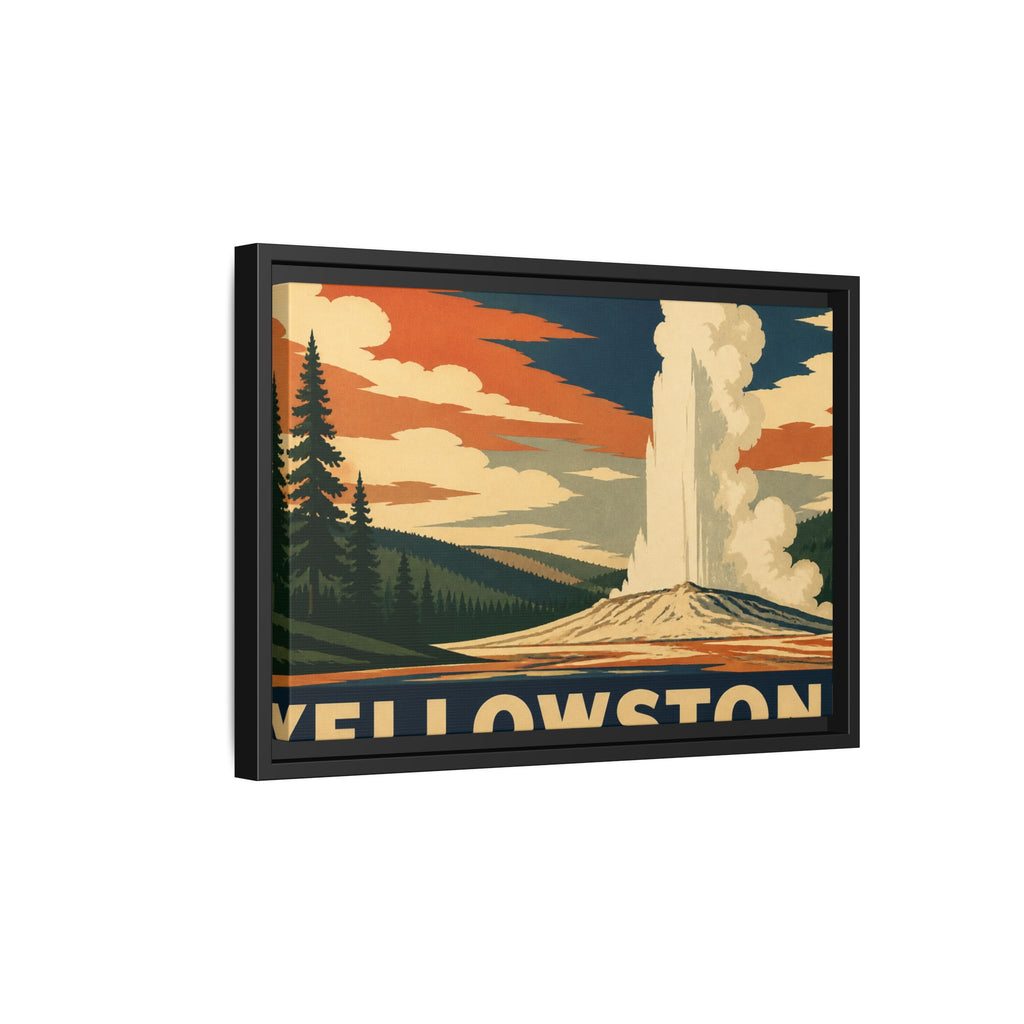 Yellowstone Vintage Travel Poster Canvas Wall Art Print Ready to Hang