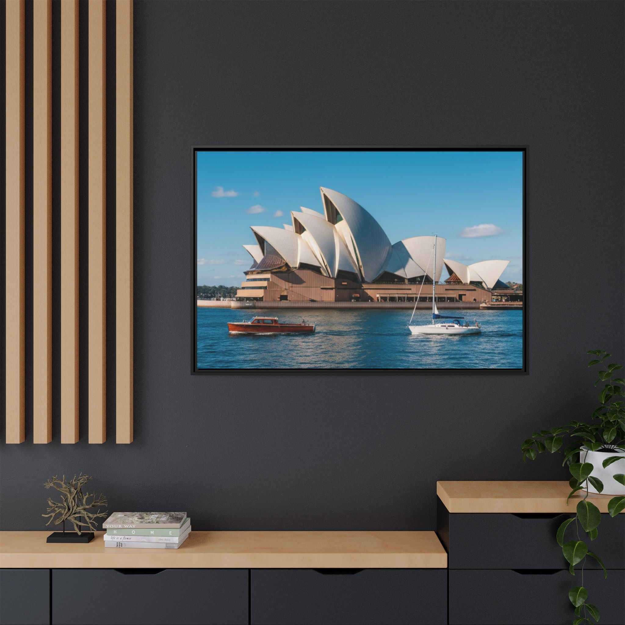 Australia Sydney Opera House Framed Canvas Print — Beautiful Picture
