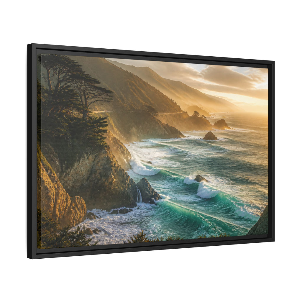 Big Sur Coastal Waves Canvas Wall Art Print Ready to Hang