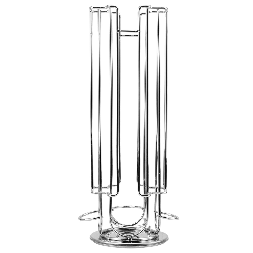 24Cups Rotatable Coffee Pod Holder For Dolce Gusto Capsule Display Capsule Rack Stainless Steel Tower Stand Storage Shelves