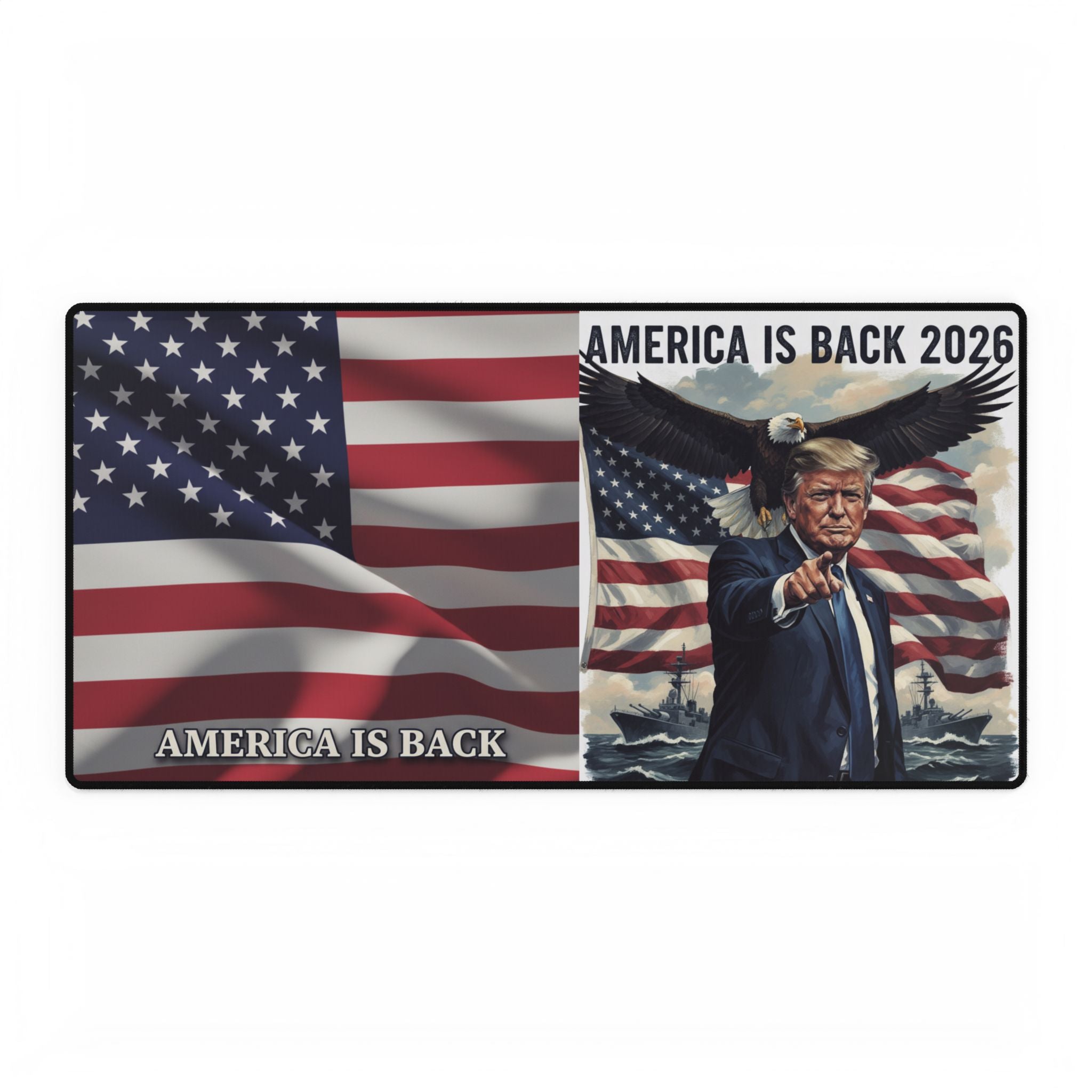 Patriotic 'America Is Back 2026' Desk Mat