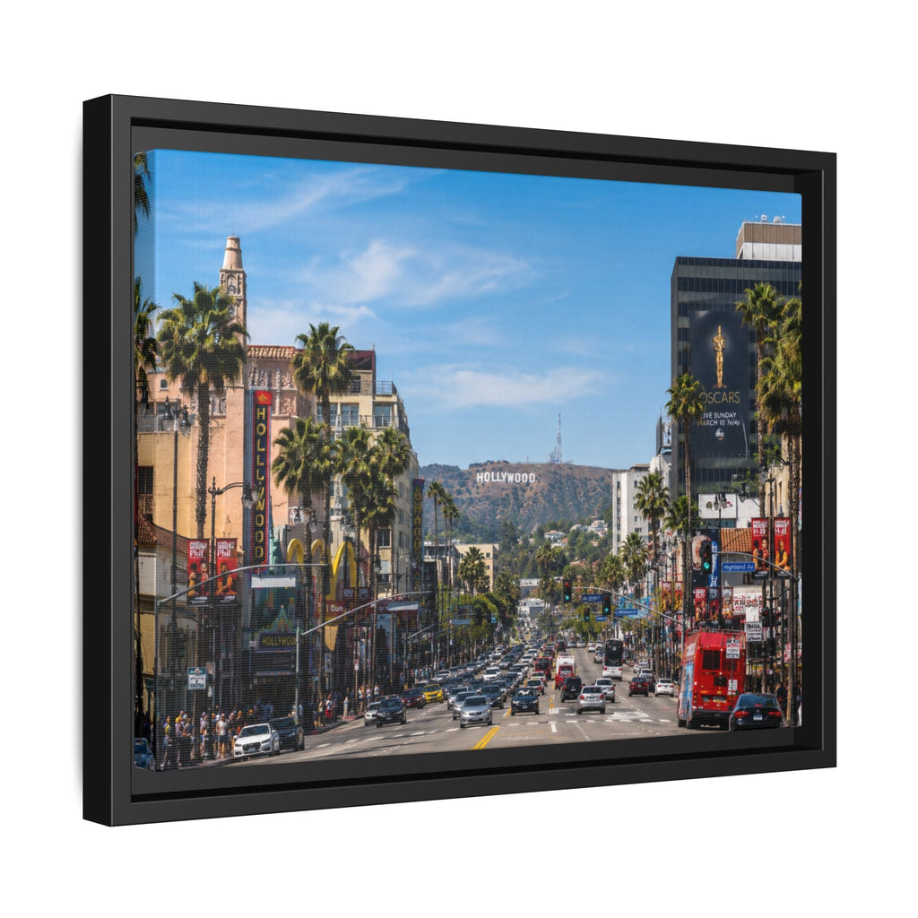 Hollywood Boulevard Matte Canvas Print — Framed Wall Art