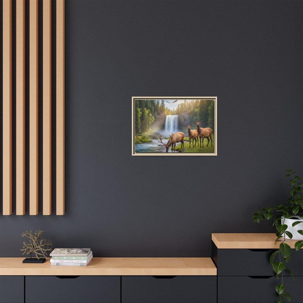Elk Forest Landscape Wall Art - Eagles Flying - Stunning