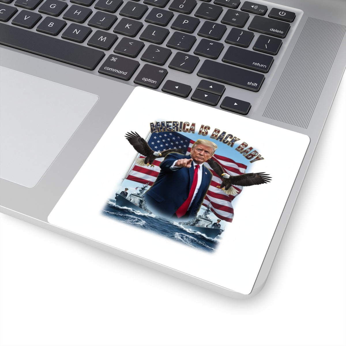 Trump “America Is Back Baby” Patriotic Kiss-Cut Sticker