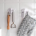 Adhesive 180-Degree Rotating 4-Hook Towel Rack
