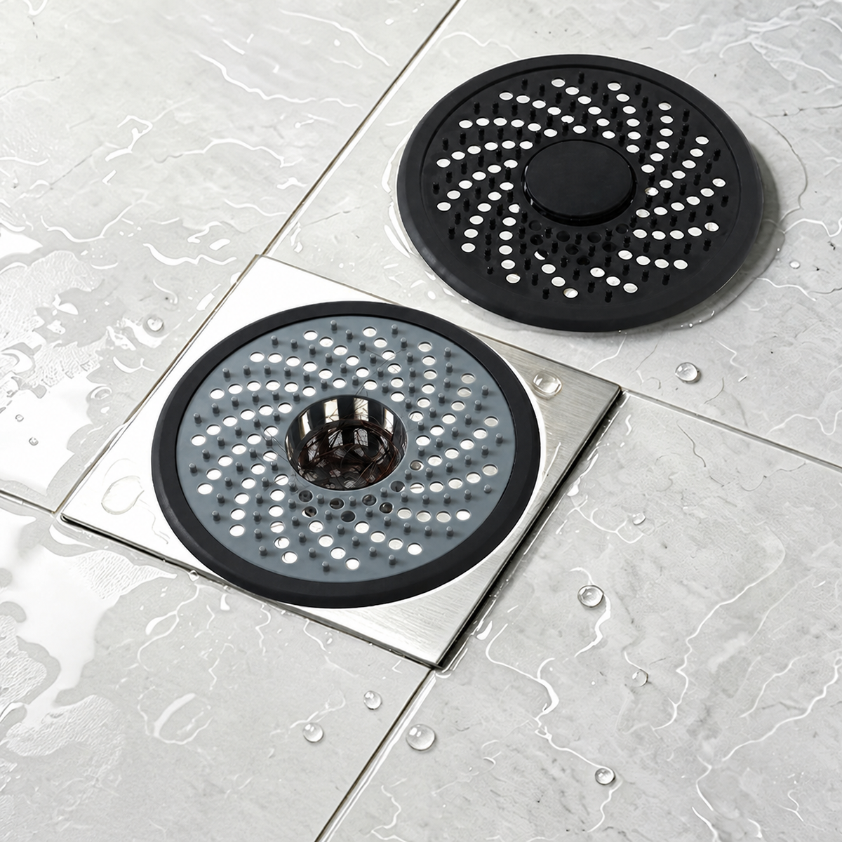 Silicone Tub Shower Stopper and Hair Catcher