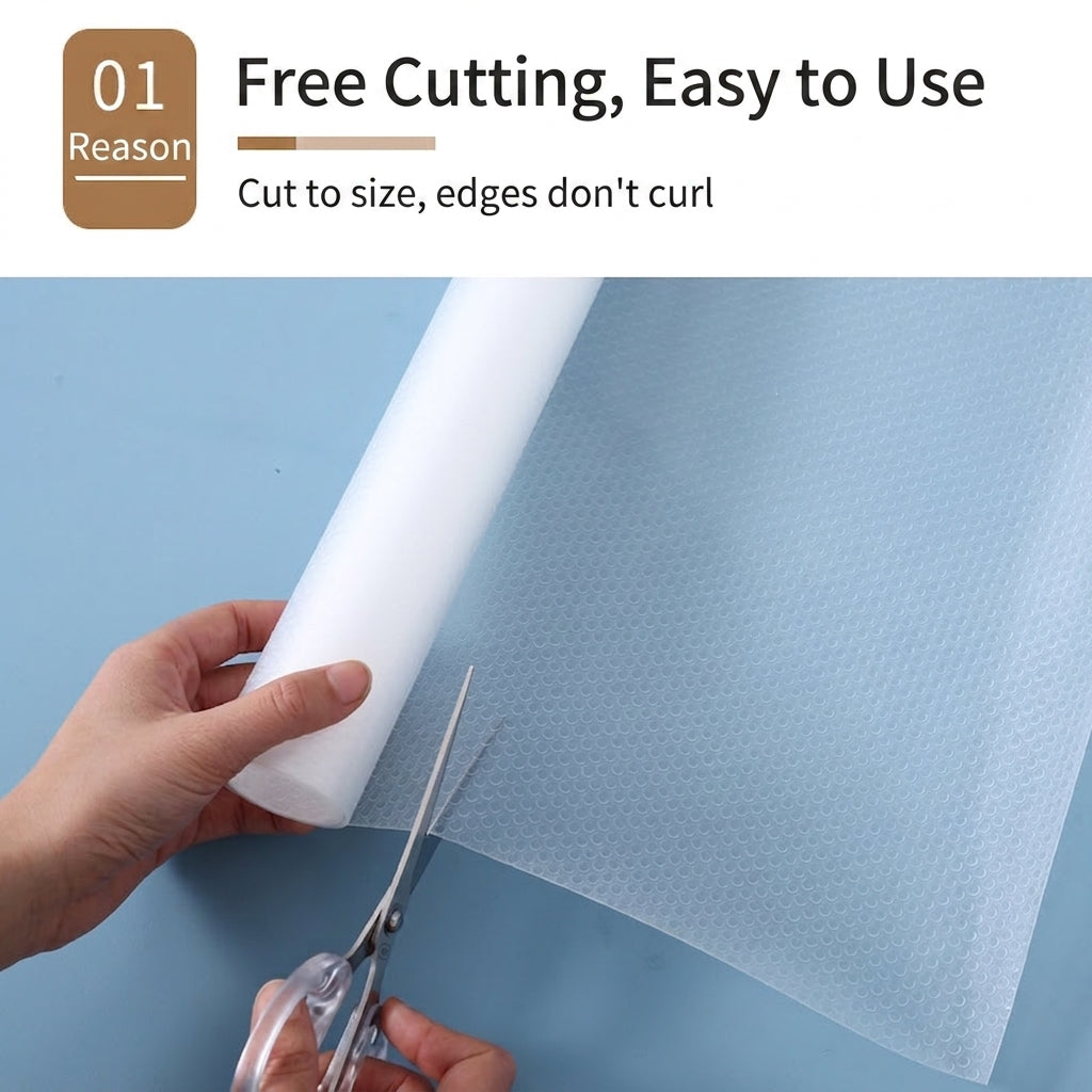 EVA Kitchen Shelf Liner, Cut-to-Fit