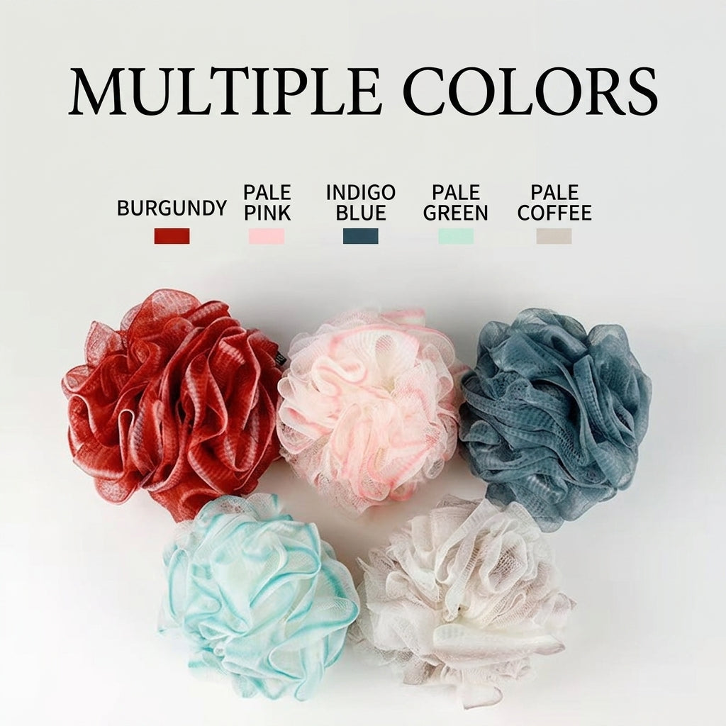 Bath Loofah Mesh Pouf