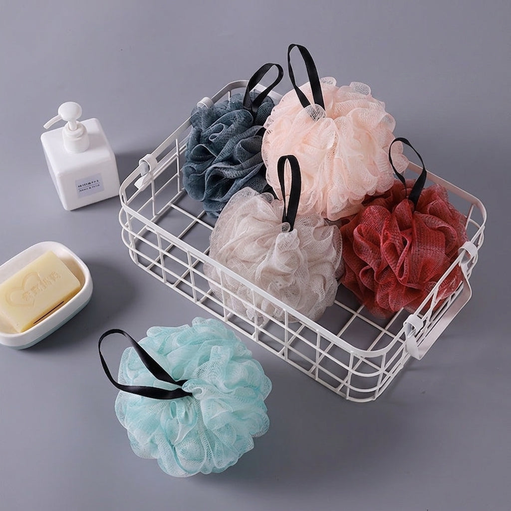 Bath Loofah Mesh Pouf