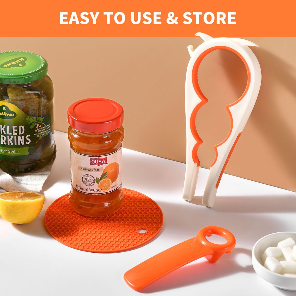 Jar Opener with Silicone Grip Mat