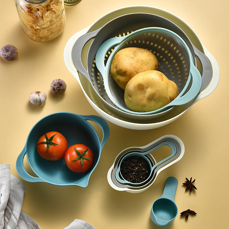 Nested Mixing Bowls and Measuring Cups Set