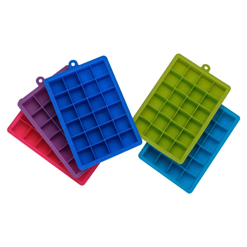 Silicone Ice Cube Tray with Lid, 24-Grid