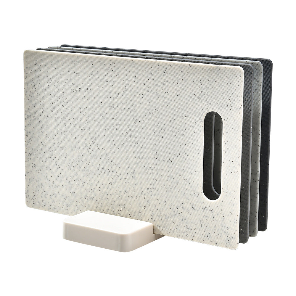 Plastic Cutting Board Set with Holder