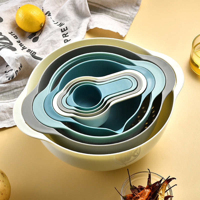 Nested Mixing Bowls and Measuring Cups Set