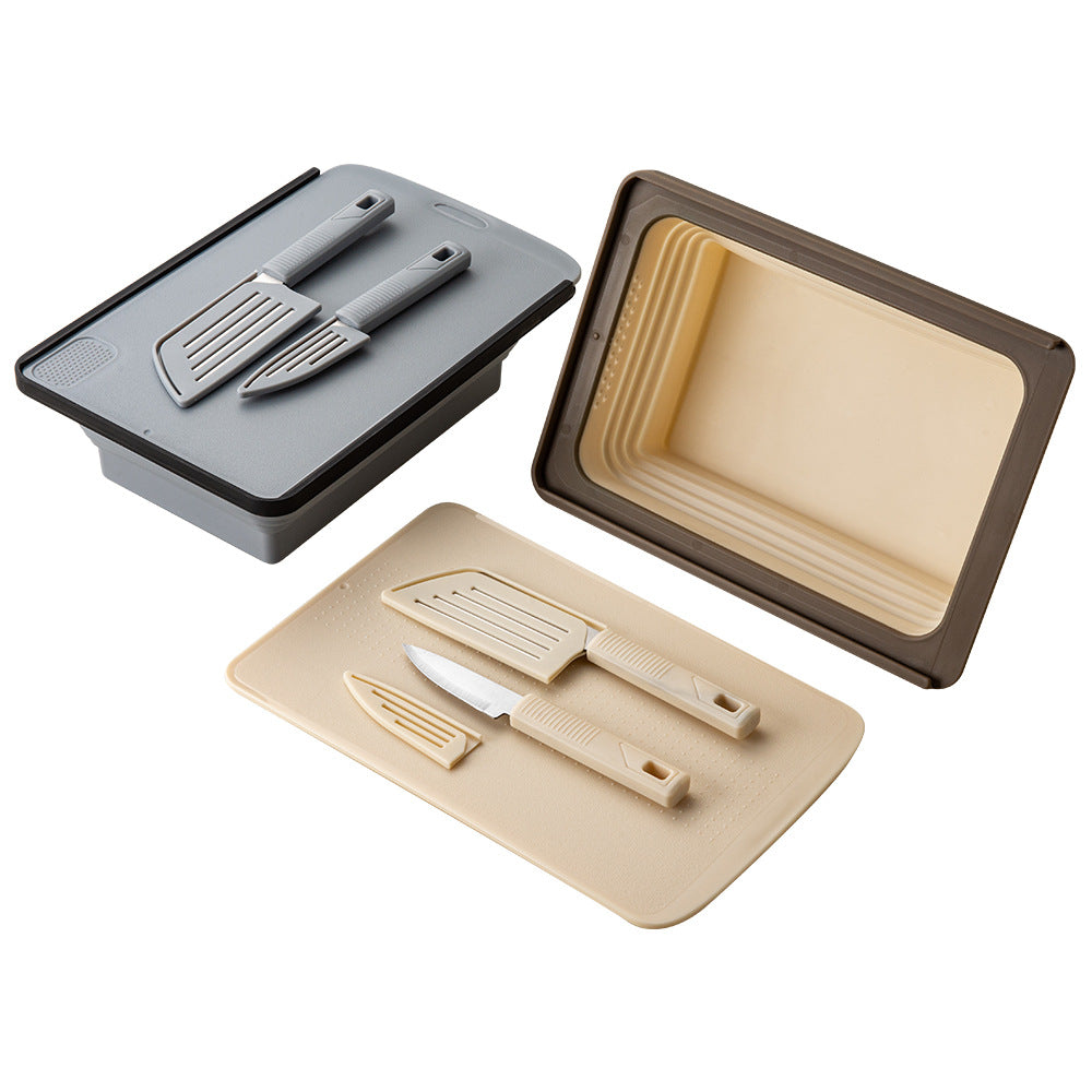Foldable Silicone Drain Basket Cutting Board