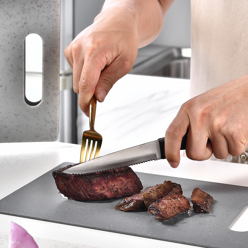 Plastic Cutting Board Set with Holder