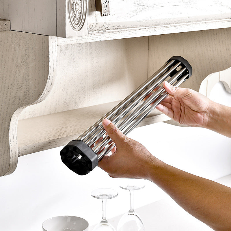 Steel Roll-Up Dish Drying Rack