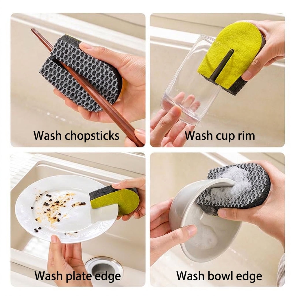 U-Shaped Kitchen Cleaning Sponges, Multi-Pack