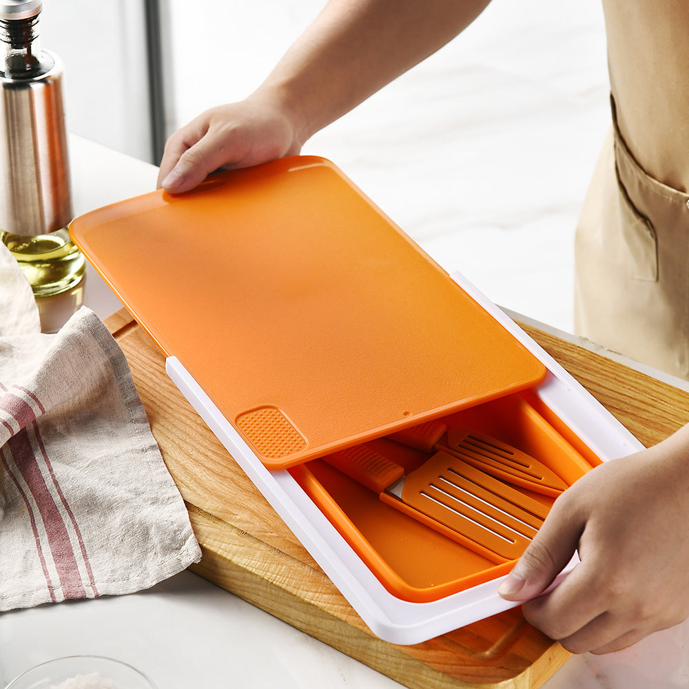 Foldable Silicone Drain Basket Cutting Board