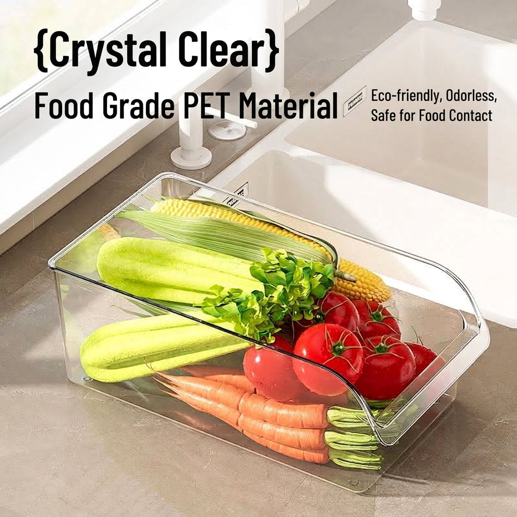 Clear Fridge Organizer Storage Bin