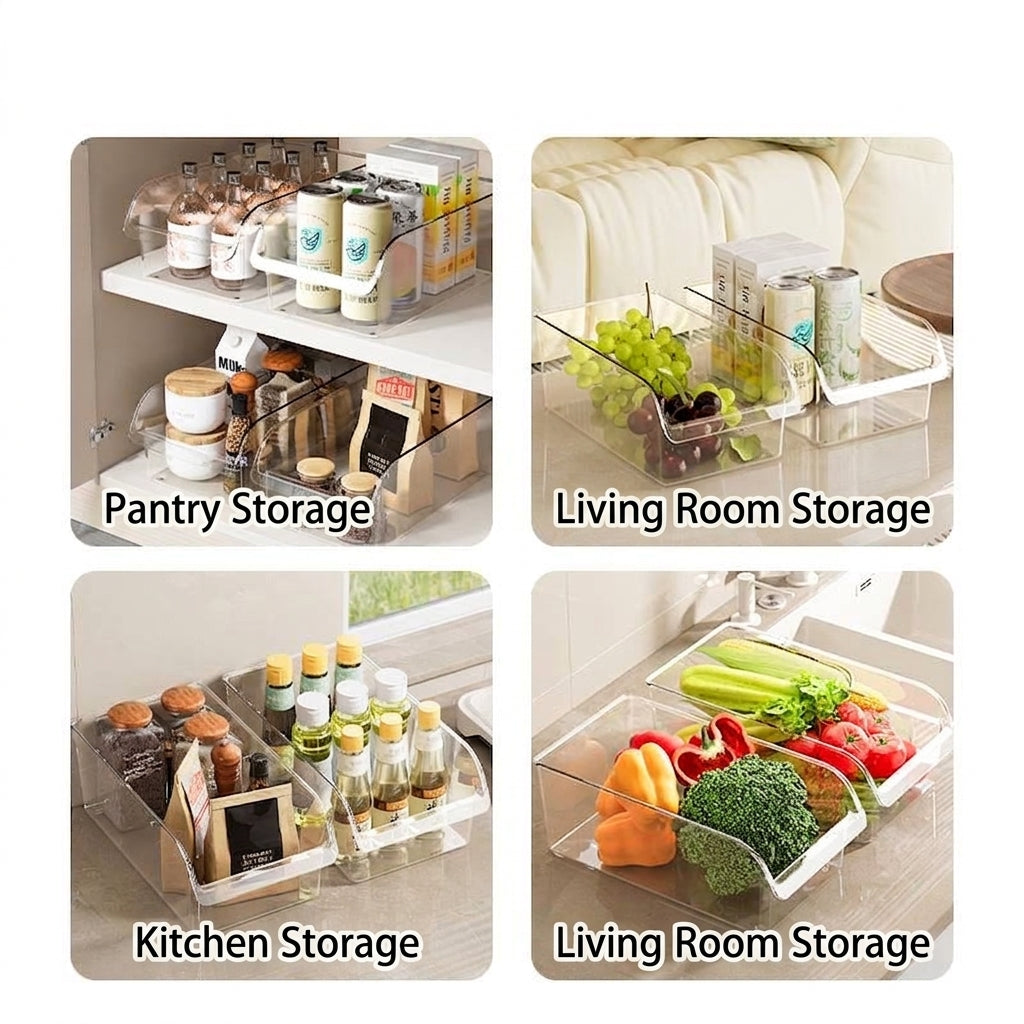 Clear Fridge Organizer Storage Bin