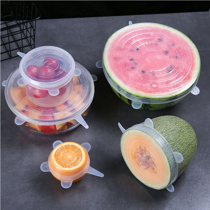 Reusable Silicone Stretch Food Covers, 12-Piece Set
