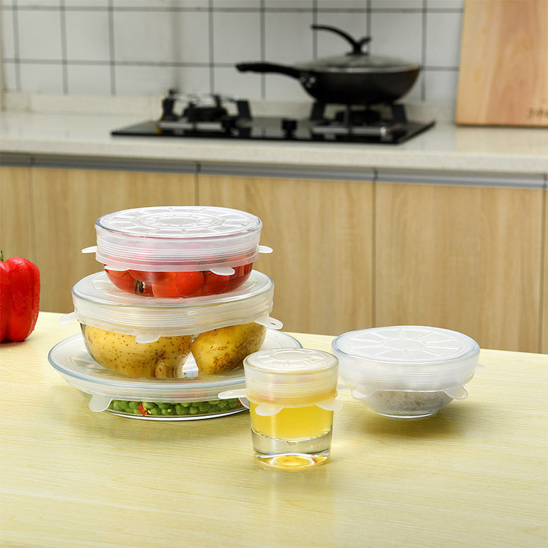 Reusable Silicone Stretch Food Covers, 12-Piece Set