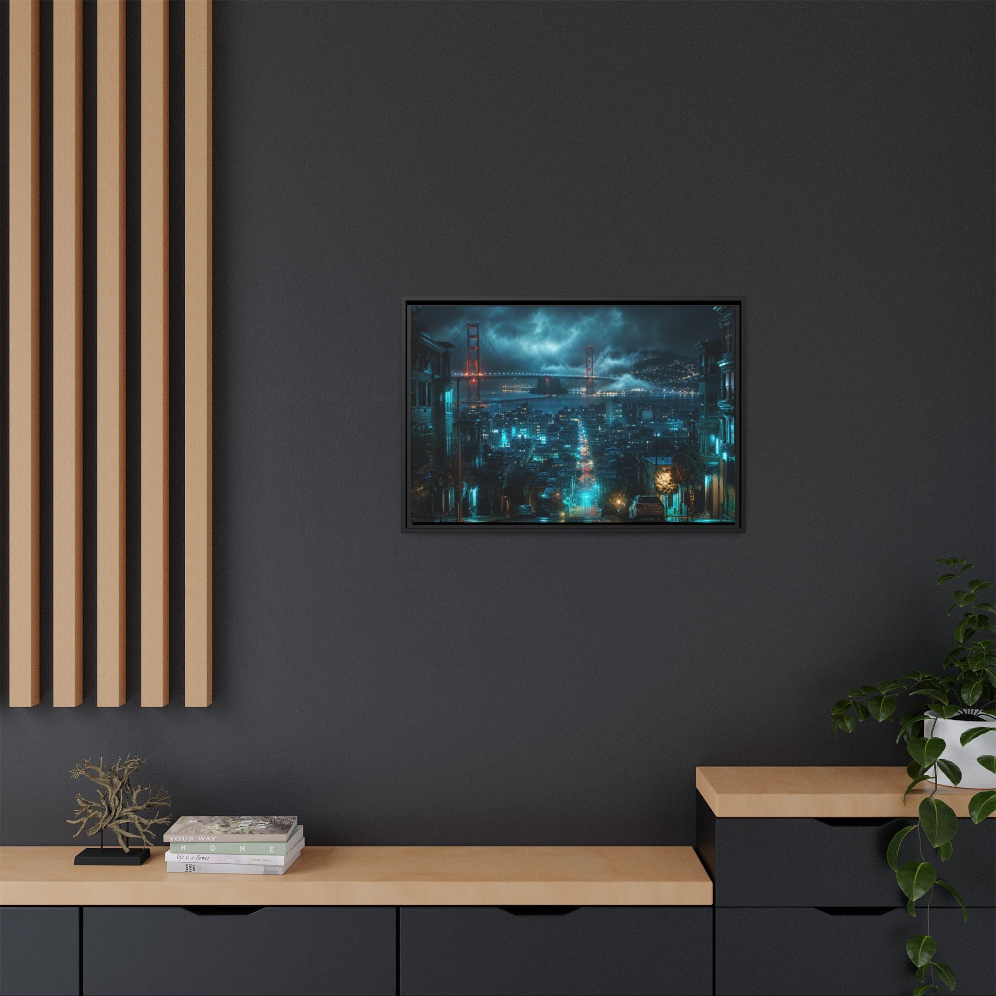 San Francisco Night Canvas Wall Art Print Ready to Hang