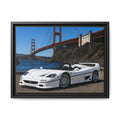Ferrari F50 1995 — At The Golden Gate Bridge --Matte Framed Canvas Print