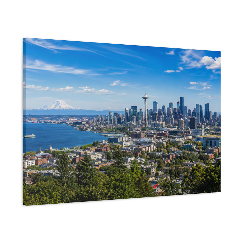 Seattle Skyline Matte Canvas Print — Space Needle - Stunning